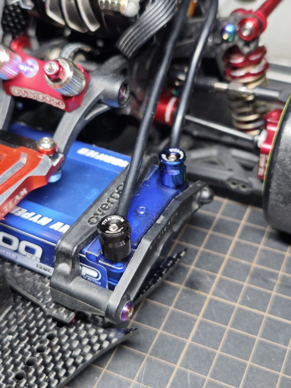 JSM Hobby TITANIUM Battery Grips with bullet plugs 4/5mm