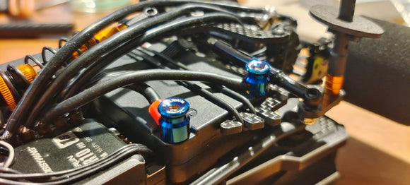 JSM Hobby TITANIUM Battery Grips with bullet plugs 4/5mm