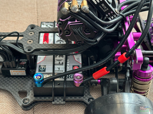 JSM Hobby TITANIUM Battery Grips with bullet plugs 4/5mm