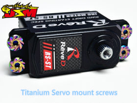 Titanium Servo mounting screws 4.3mm/5.0mm For FUTABA POWERHD SAVOX ...Improved Servo Shake 2pcs