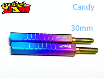 Buy candy Titanium optional parts 21/30mm Rod End Adapter Replace D-156-21A and D-156-30A Adjustable Front Suspension Arm trunbuckle set 2pcs