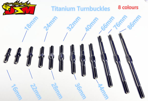 M3 Titanium Turnbuckle For Drift Chassis &Racing Chassis 16/18/22/24/28/32/36/40/44/mm