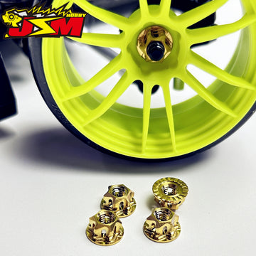 Buy golden M4 Titanium Wheel Nuts For Drift Chassis &amp;Racing Chassis 8 colours
