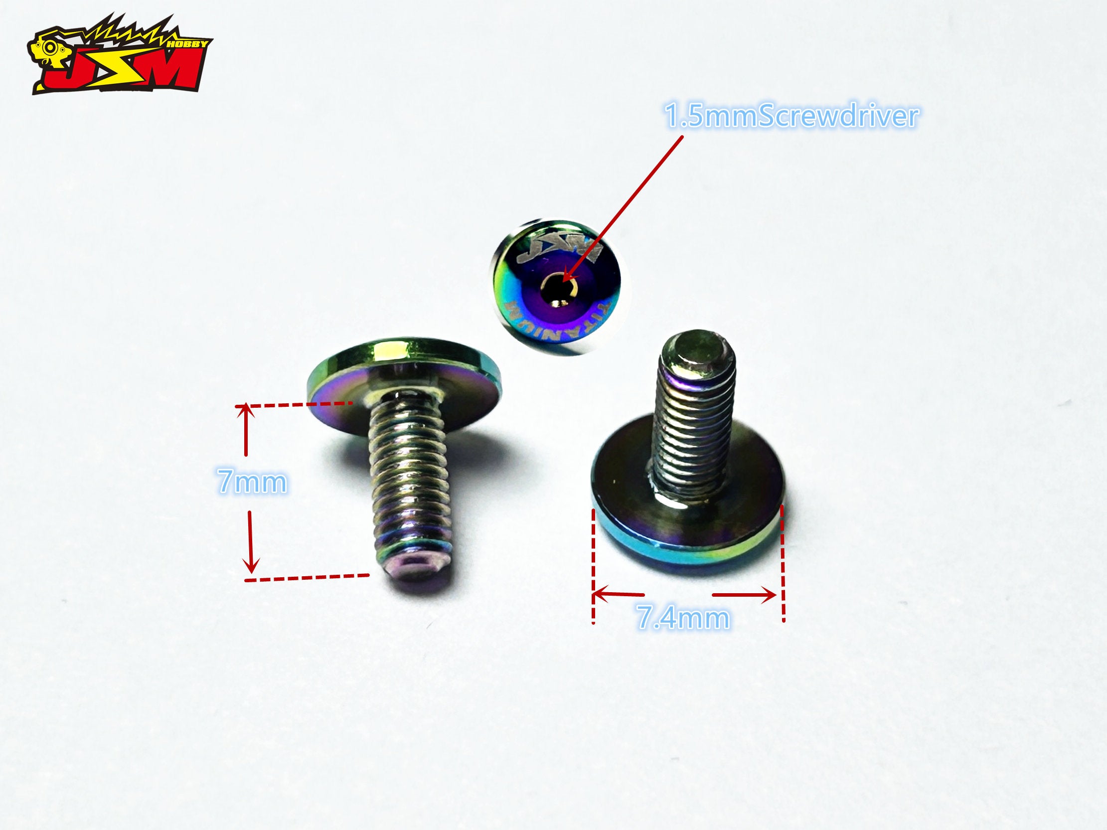 M3 Titanium LCG Bearing cap/Wing  Screw XR-302590(2pcs)