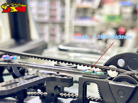 M3 Titanium LCG Bearing cap/Wing  Screw XR-302590(2pcs)