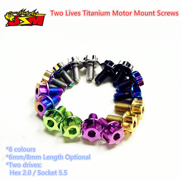 Jsm Hobby Titanium Motor Mount Screws Two Lives 6mm/8mm For 1/10 Drift &On Road& Off Road - 0