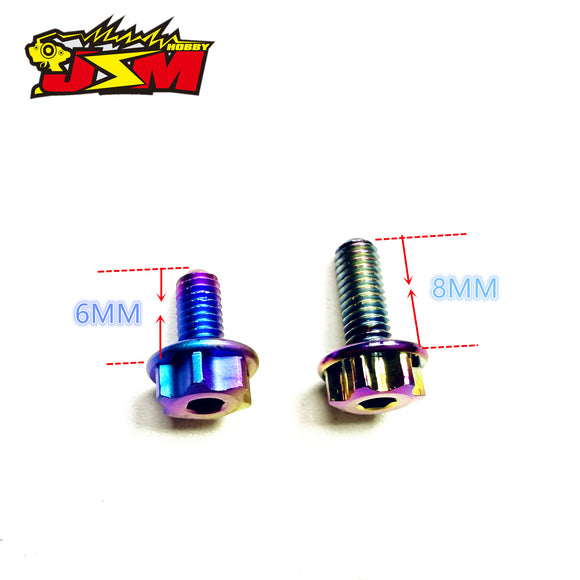 Jsm Hobby Titanium Motor Mount Screws Two Lives 6mm/8mm For 1/10 Drift &On Road& Off Road