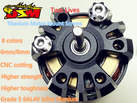 Jsm Hobby Titanium Motor Mount Screws Two Lives 6mm/8mm For 1/10 Drift &On Road& Off Road