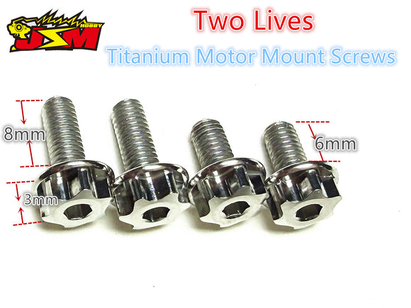 Jsm Hobby Titanium Motor Mount Screws Two Lives 6mm/8mm For 1/10 Drift &On Road& Off Road