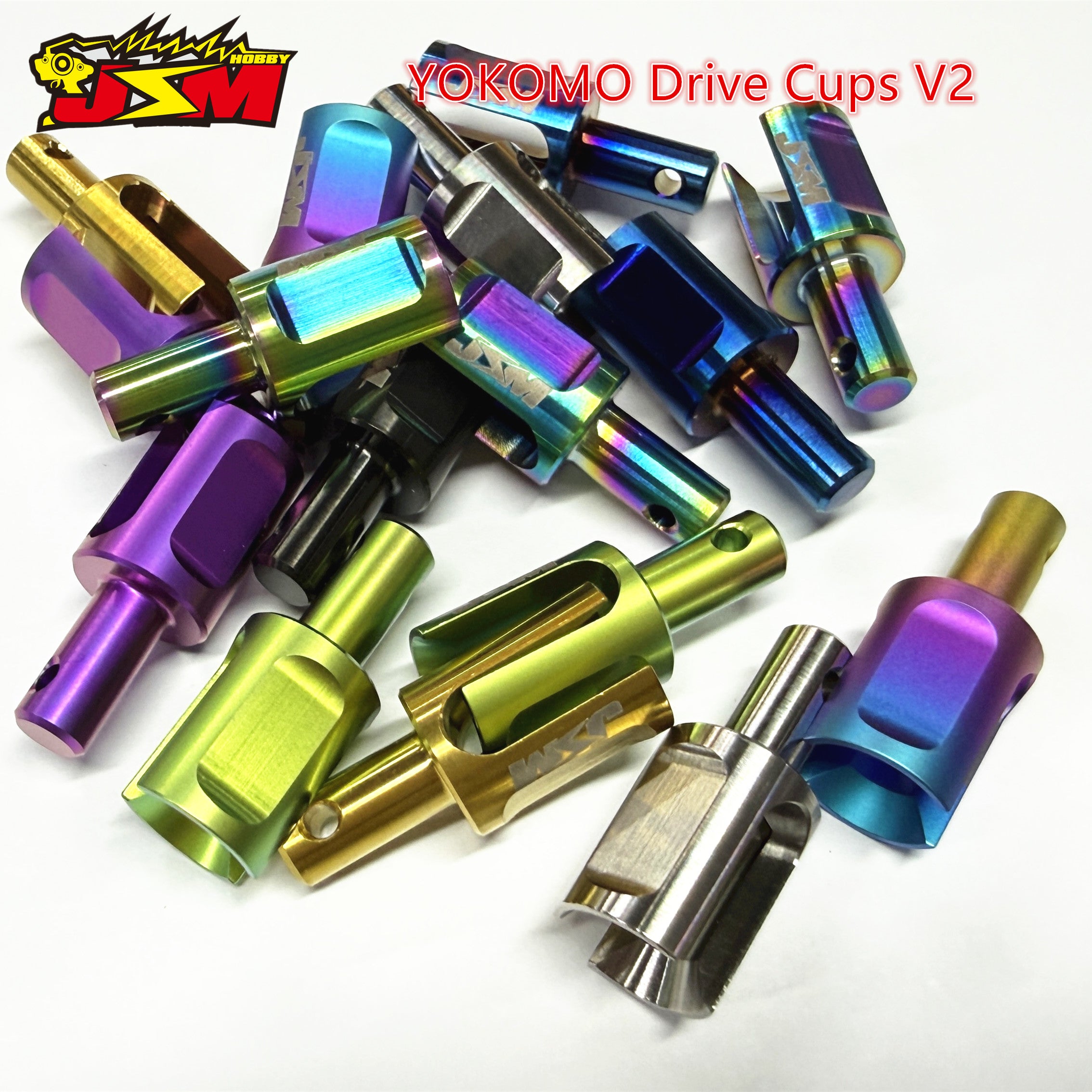 Titanium Drive Cups For Yokomo Gear Diff 8 Colours V2 | jsm-hobby