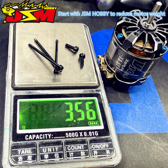JSM HOBBYTitanium  Motor Screws Set Of HOBBBYWING G5 Special Non-Magnetic Strength Makes The Motor Lighter By 1.6g