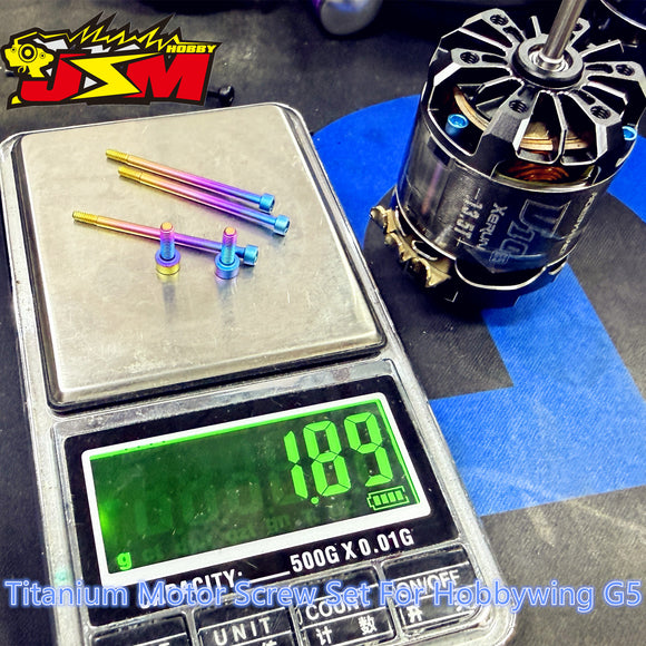 JSM HOBBYTitanium  Motor Screws Set Of HOBBBYWING G5 Special Non-Magnetic Strength Makes The Motor Lighter By 1.6g