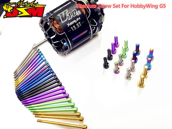 JSM HOBBYTitanium  Motor Screws Set Of HOBBBYWING G5 Special Non-Magnetic Strength Makes The Motor Lighter By 1.6g