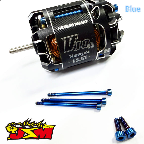JSM HOBBYTitanium  Motor Screws Set Of HOBBBYWING G5 Special Non-Magnetic Strength Makes The Motor Lighter By 1.6g