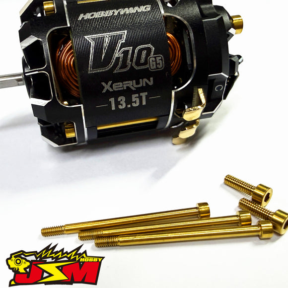 JSM HOBBYTitanium  Motor Screws Set Of HOBBBYWING G5 Special Non-Magnetic Strength Makes The Motor Lighter By 1.6g
