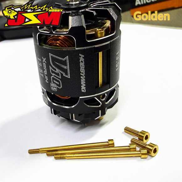 JSM HOBBYTitanium  Motor Screws Set Of HOBBBYWING G5 Special Non-Magnetic Strength Makes The Motor Lighter By 1.6g